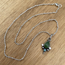 Load image into Gallery viewer, Jade &amp; Amazonite Mini Statement Necklace / 17”