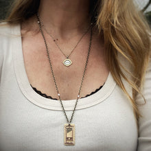 Load image into Gallery viewer, Guillotine Mixed Metal Statement Necklace / 28”