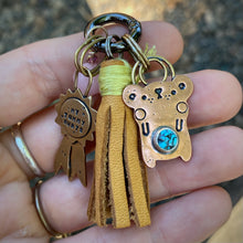 Load image into Gallery viewer, Sandy the Bear Turquoise Copper Charm