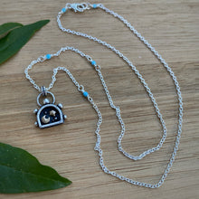 Load image into Gallery viewer, Moon &amp; Star Lantern Shadowbox Necklace / 19”