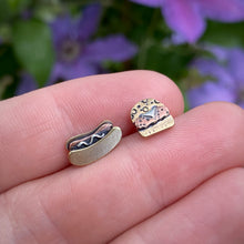 Load image into Gallery viewer, Hamburger &amp; Hot Dog Stud Earrings