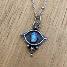 Load image into Gallery viewer, Synthetic Opal Eye Necklace {B} / 17”