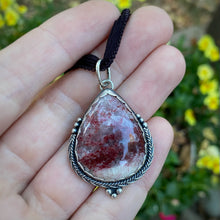 Load image into Gallery viewer, Thulite Teardrop Statement Choker Pendant