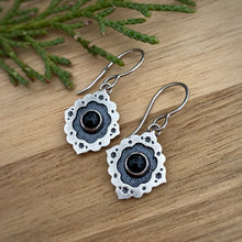 Load image into Gallery viewer, Onyx Ornate Frame Earrings