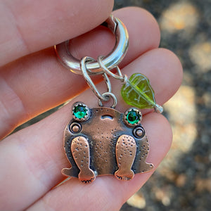 Babs the Frog Copper Charm