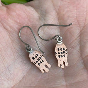 Garnet Drippy Dangle Earrings {A}