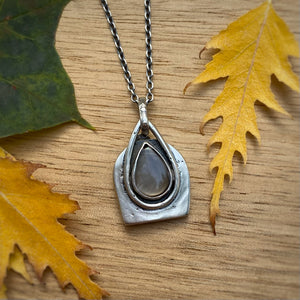Black Sapphire Reversible Graveyard Necklace / 16”