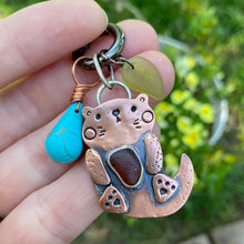 Load image into Gallery viewer, Rusty the Otter Jumbo Copper Charm