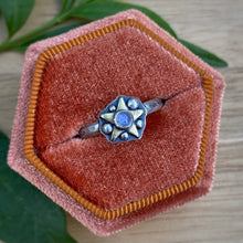 Load image into Gallery viewer, Moonstone Starry Stacker Ring / Size 7