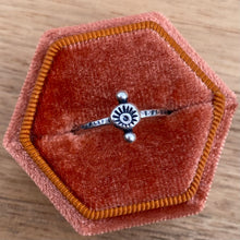 Load image into Gallery viewer, Stamped Abstract Eye Stacker Ring / Size 7