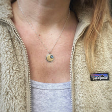 Load image into Gallery viewer, Mini Moon Necklace - Labradorite / 18” / Made to Order