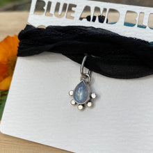 Load image into Gallery viewer, Rainbow Moonstone Dotty Silk Choker