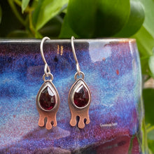 Load image into Gallery viewer, Garnet Drippy Dangle Earrings {A}