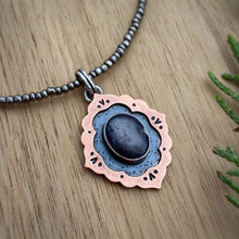 Load image into Gallery viewer, Star Sapphire Ornate Frame Necklace / 17”