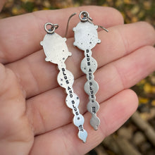 Load image into Gallery viewer, Dendritic Opal, Green Serpentine, Onyx, Amethyst, &amp; Citrine Statement Earrings