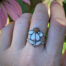 Load image into Gallery viewer, Sunstone Coneflower Ring / Size 10