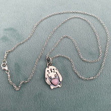 Load image into Gallery viewer, Queen Conch Shell Heart Bunny Rabbit Necklace / 21.75”