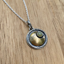 Load image into Gallery viewer, Yellow Serpentine Moon Necklace / 20”