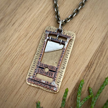 Load image into Gallery viewer, Guillotine Mixed Metal Statement Necklace / 28”
