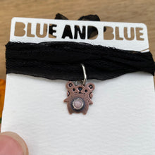 Load image into Gallery viewer, Pink Opal &amp; Copper Teddy Silk Choker {A}