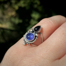 Load image into Gallery viewer, Iolite &amp; Tanzanite Statement Ring / Size 5.75