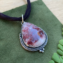 Load image into Gallery viewer, Thulite Teardrop Statement Choker Pendant