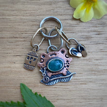 Load image into Gallery viewer, Randy the Surfer Frog Grandidierite Charm Set