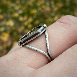 Citrine Coffin Ring / Size 9.75
