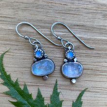 Load image into Gallery viewer, Double Rainbow Moonstone Earrings