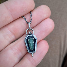 Load image into Gallery viewer, Aventurine Coffin Necklace / 20”