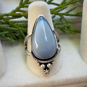 Owyhee Blue Opal Statement Ring / Size 8.5 - 8.75