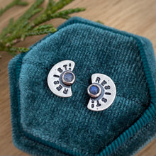 Load image into Gallery viewer, Labradorite “Resist” Studs
