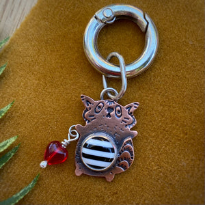 Bandit the Raccoon Copper Charm