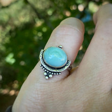 Load image into Gallery viewer, Larimar Statement Ring / Size 6 - 6.25