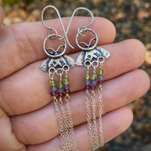 Load image into Gallery viewer, Beaded Fringe Moth Earrings