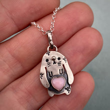 Load image into Gallery viewer, Queen Conch Shell Heart Bunny Rabbit Necklace / 21.75”
