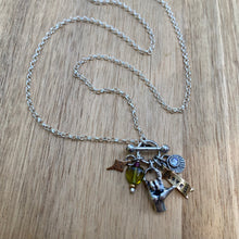Load image into Gallery viewer, Rainbow Moonstone Love Charm Necklace / 20”