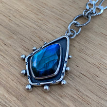 Load image into Gallery viewer, Labradorite Chunky Chain Statement Necklace / 18”