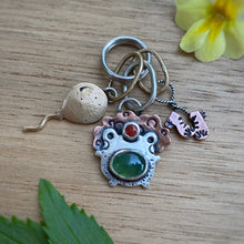 Load image into Gallery viewer, Chuckles the Clown Frog Green Serpentine Charm Set
