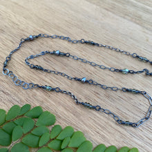 Load image into Gallery viewer, Oxidized Beaded Abstract Choker Chain / 16”