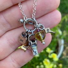 Load image into Gallery viewer, Rainbow Moonstone Love Charm Necklace / 20”