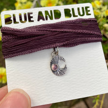 Load image into Gallery viewer, Fluorite &amp; Silver Moon Silk Choker