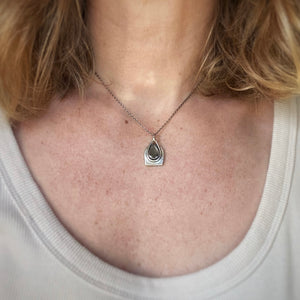 Black Sapphire Reversible Graveyard Necklace / 16”