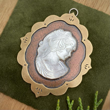 Load image into Gallery viewer, Mother of Pearl Cameo Copper &amp; Brass Wall Hanging {A}