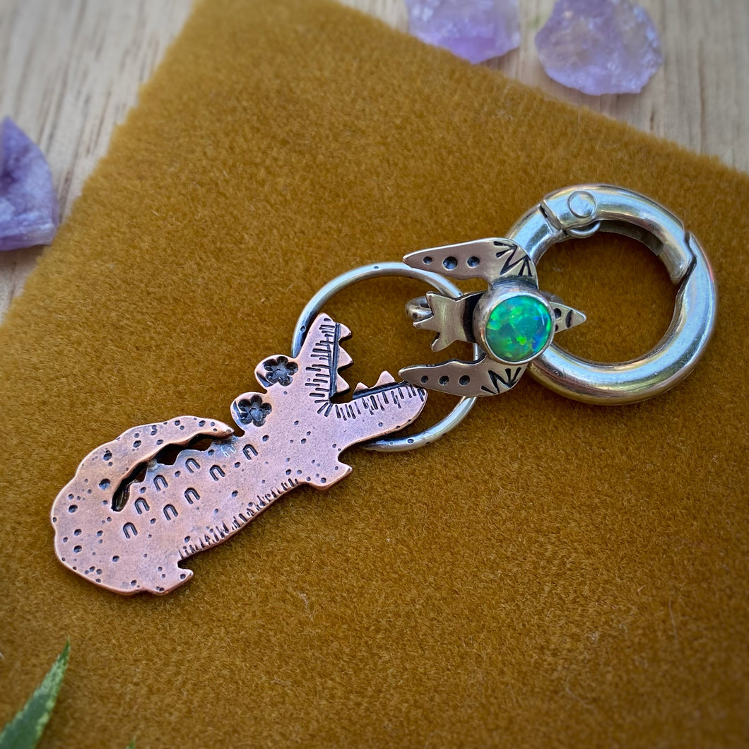 Starla the Gator Copper Charm