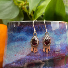 Load image into Gallery viewer, Garnet Drippy Dangle Earrings {A}