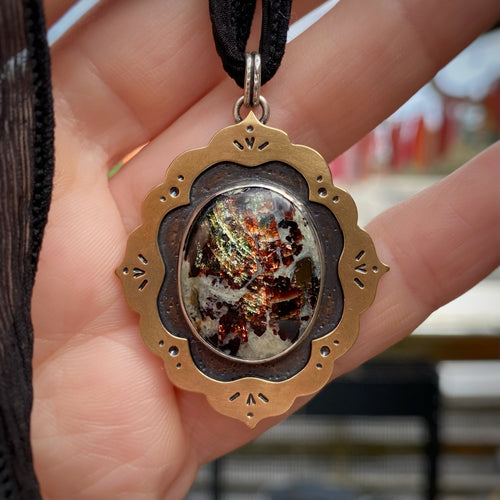 Phlogopite Ornate Frame Necklace