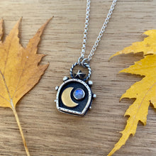 Load image into Gallery viewer, Rainbow Moonstone Shadowbox Necklace / 16”