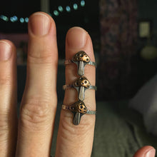Load image into Gallery viewer, Mixed Metal Mushie Stacking Ring / Size 9