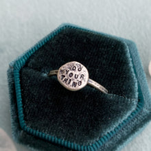 Load image into Gallery viewer, “Do Your Thing” Handstamped Pebble Ring / Size 7.75